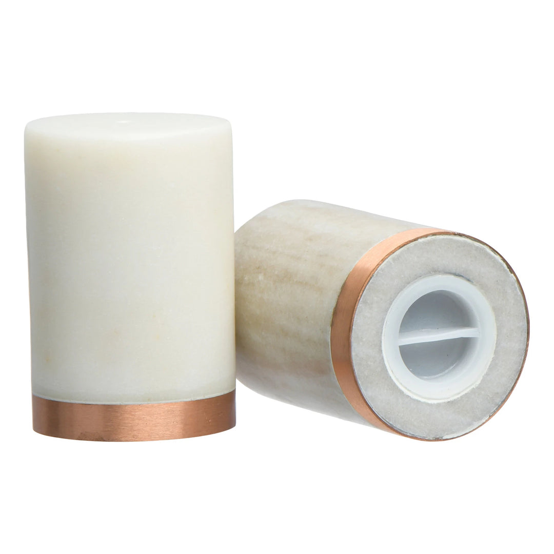 Marble + Copper Salt + Pepper Shakers