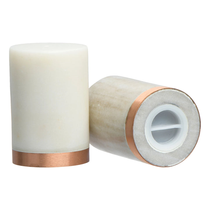 Marble + Copper Salt + Pepper Shakers