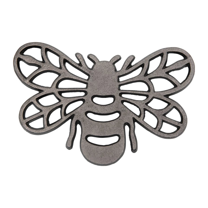 Bee Shape Cast Aluminum Trivet, 8" x 5.25"