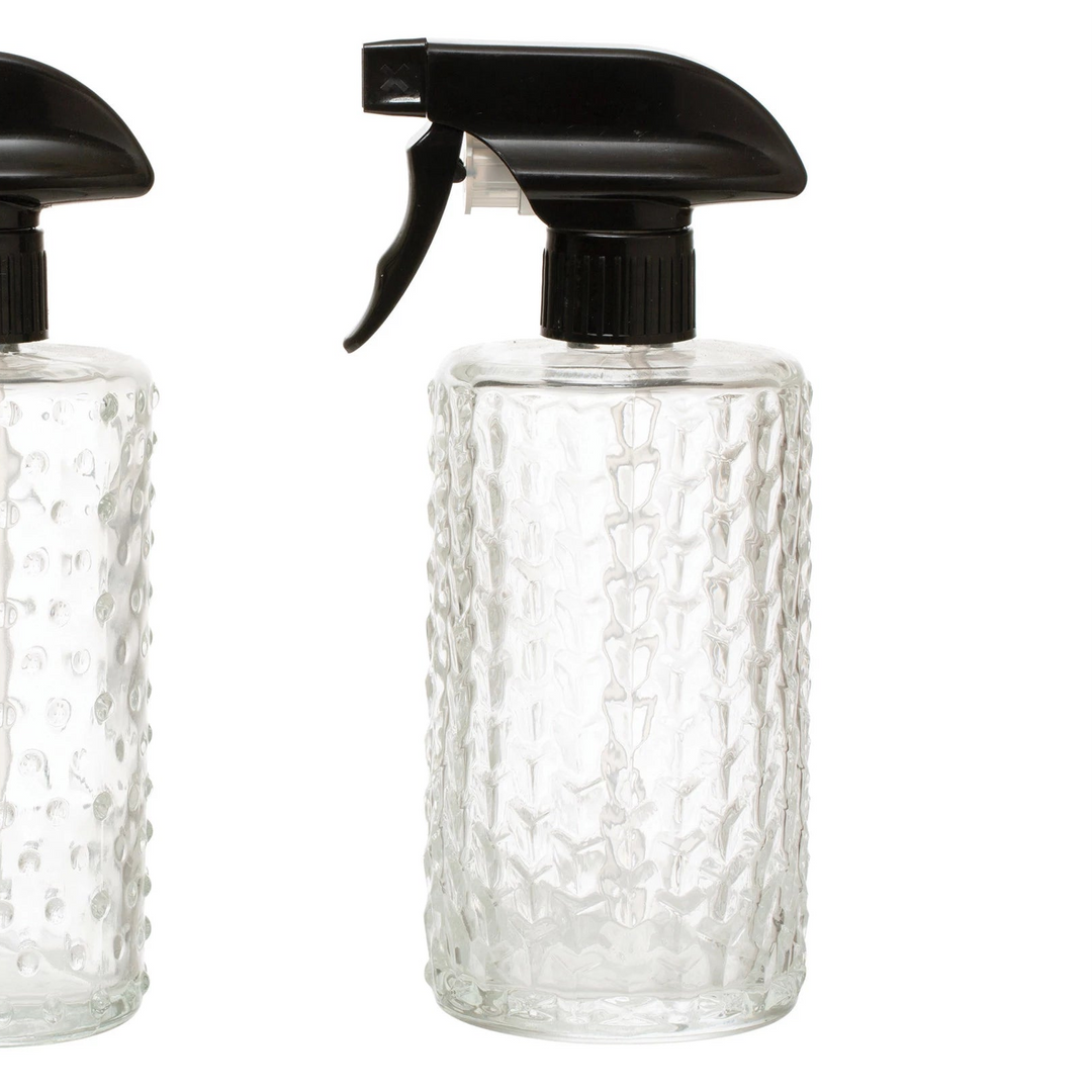 Embossed Glass Spray Bottle