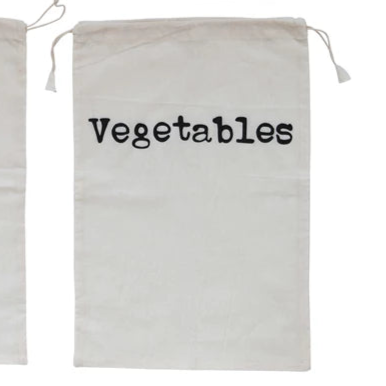 Produce Bags Drawstring Cotton Printed Reusable