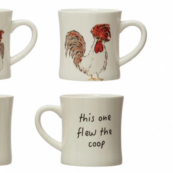 8 oz Mug with Chicken Saying