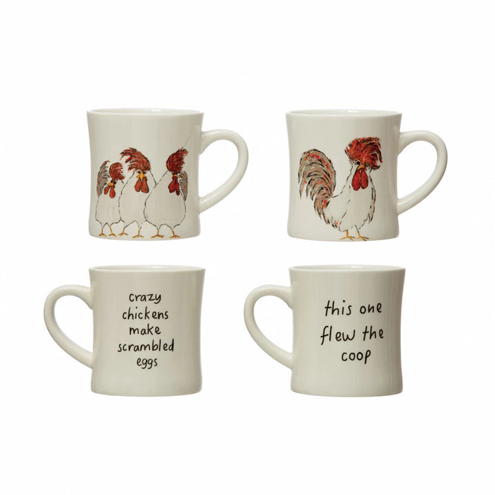 8 oz Mug with Chicken Saying