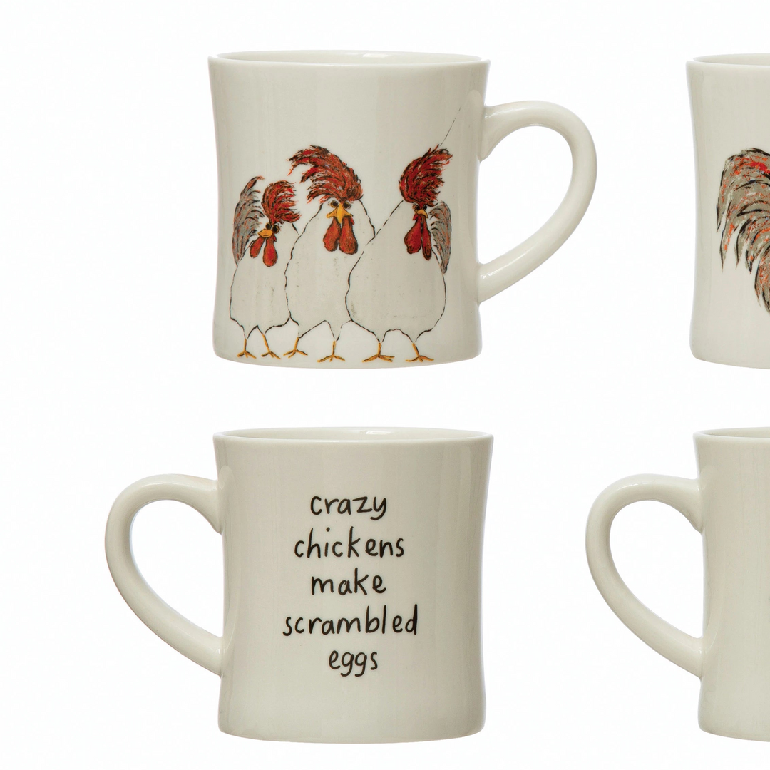8 oz Mug with Chicken Saying