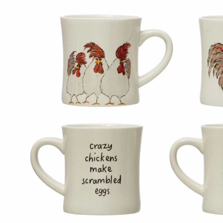 8 oz Mug with Chicken Saying