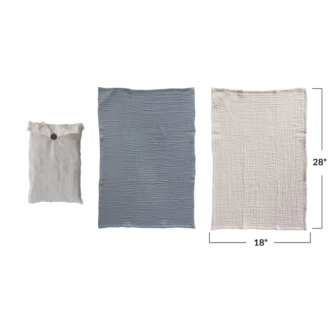 Cotton Double Cloth Tea Towel, 28" x 18"