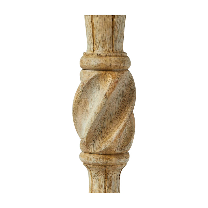 Hand Carved Mango Wood Pillar Holder for 3" Pillar