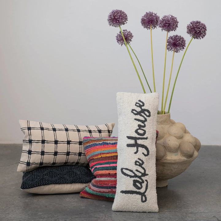 18" Cable Knit Cotton Throw Pillow