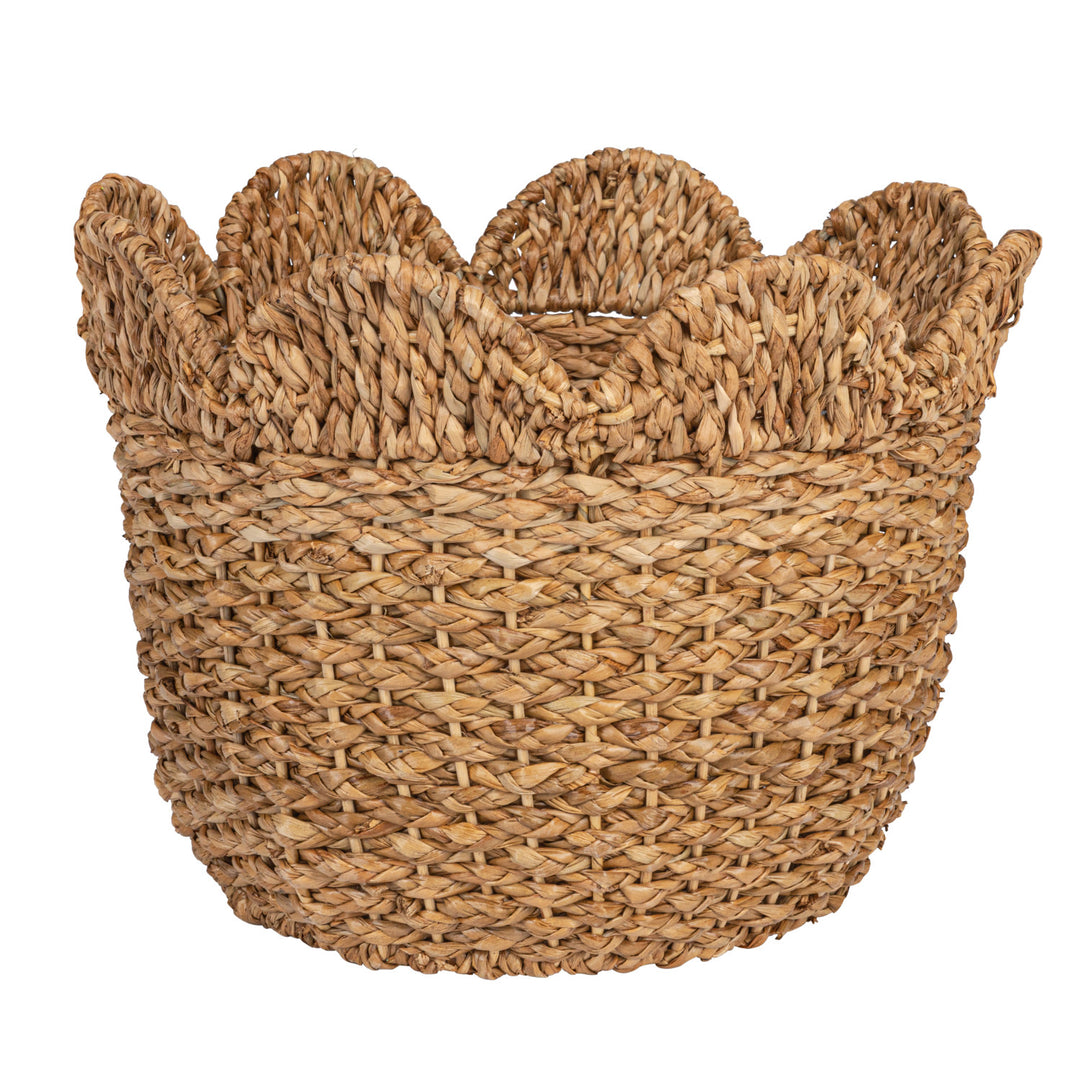 Braided Bankuan &amp; Rattan Scalloped Baskets