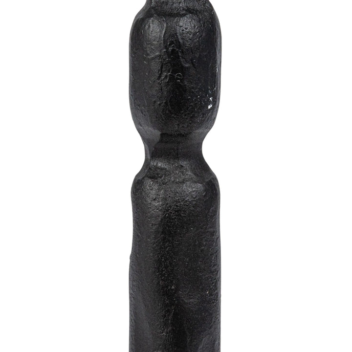 Hand-Forged Cast Iron Taper Candle Holders, Rustic Black Iron