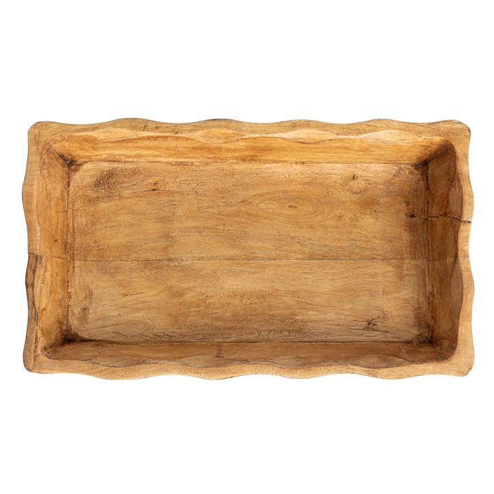 Mango Wood Tray + Scalloped Edge