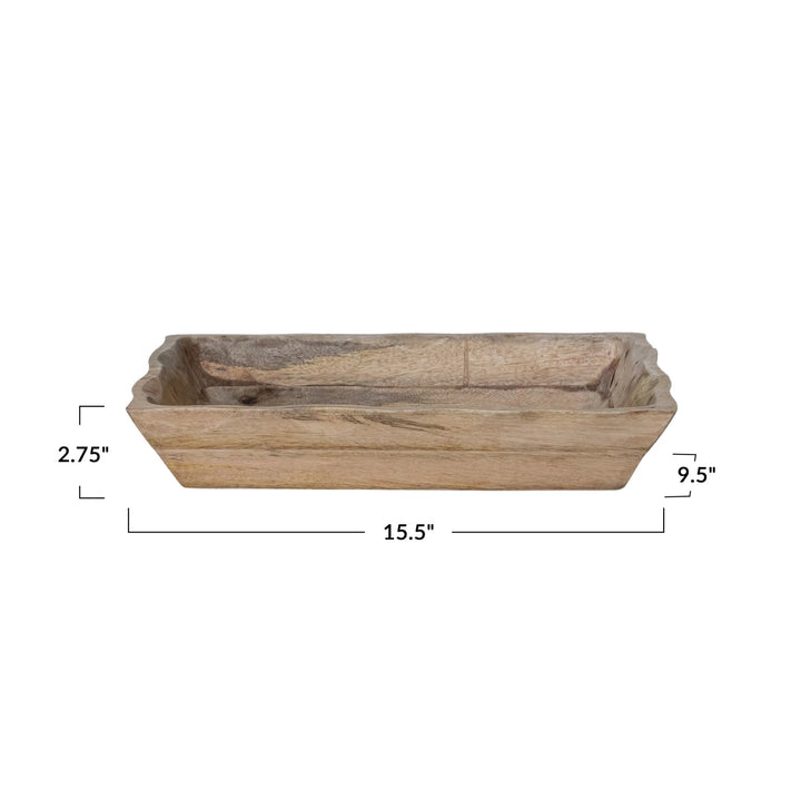 Mango Wood Tray + Scalloped Edge