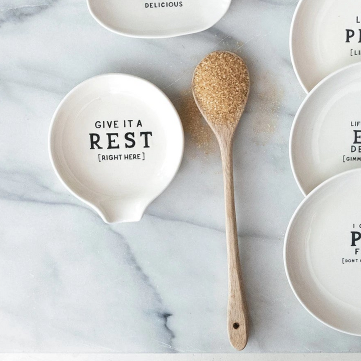 "Give it a rest" Stoneware Spoon Rest