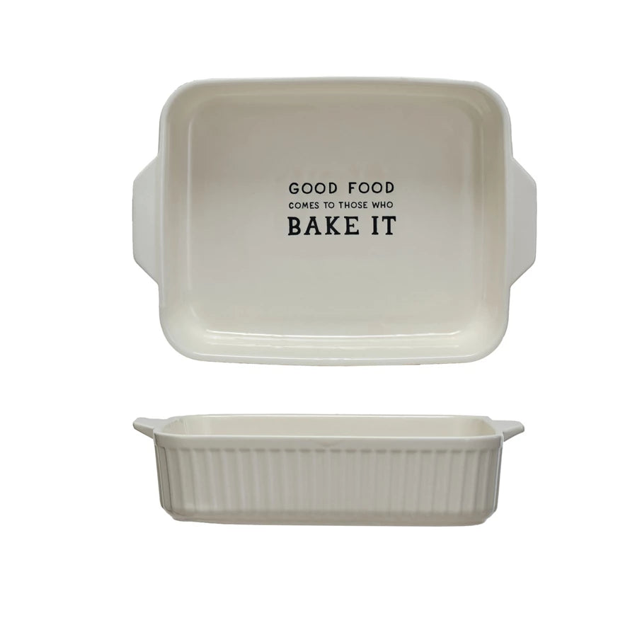 "Good Food..." 1 Qt Stoneware Baker
