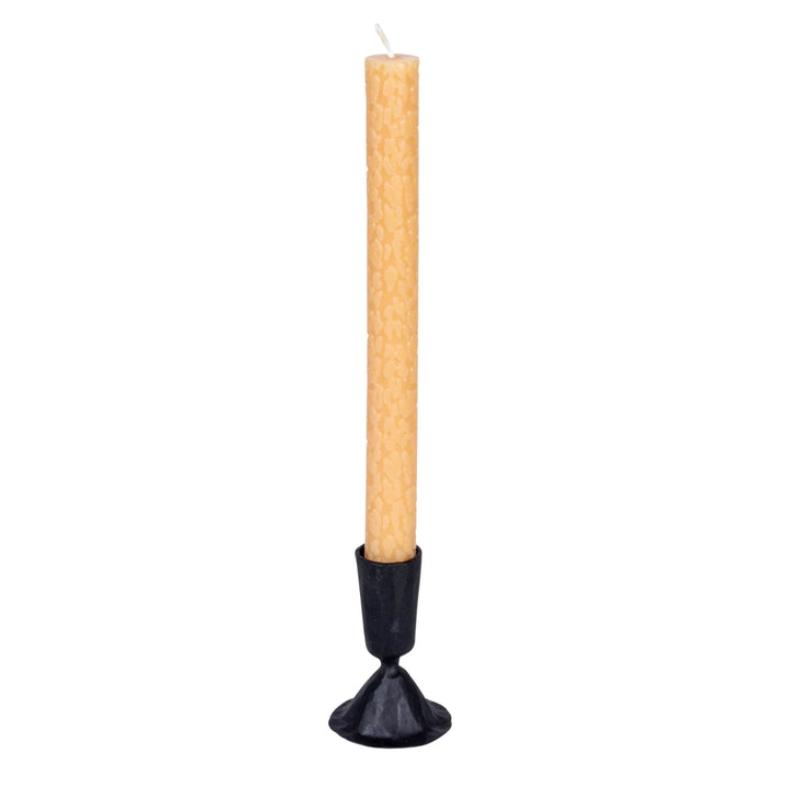 Hand-Forged Cast Iron Taper Holder, 3 1/4", Black