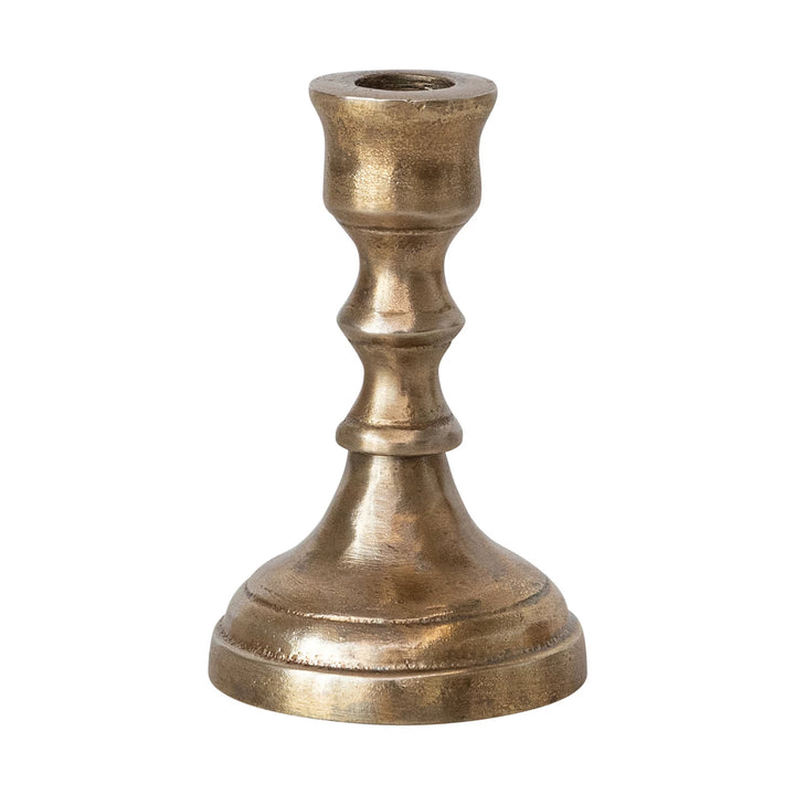 Antique Brass Finial Taper Holder