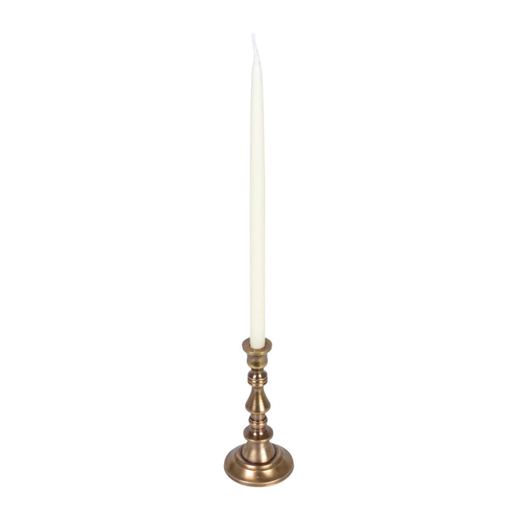 Antique Brass Finial Taper Holder