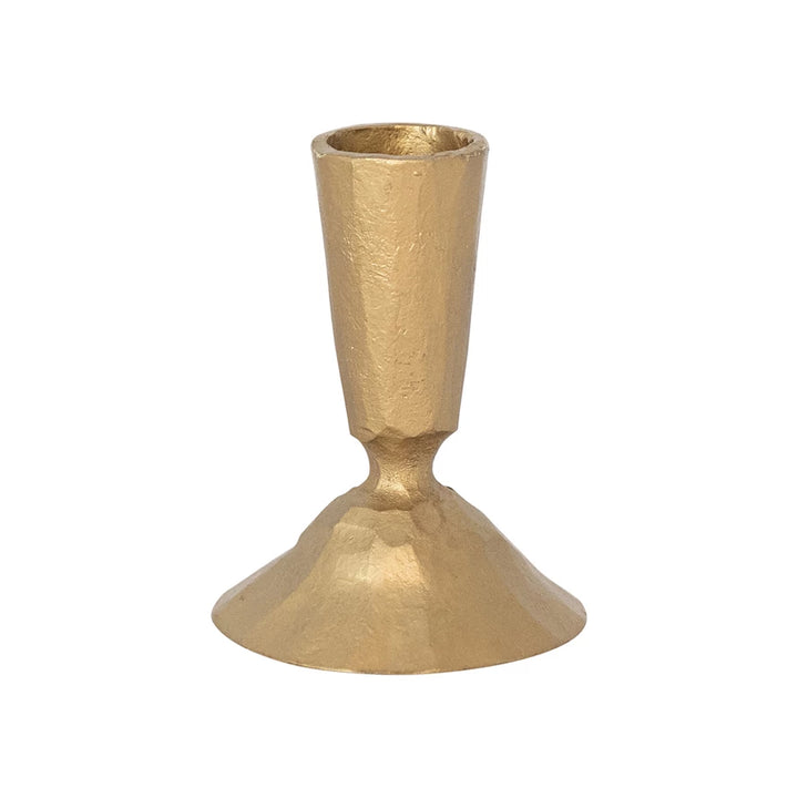 Hand-Forged Cast Iron 1/2" Taper Holder, 2 1/4", Antique Brass