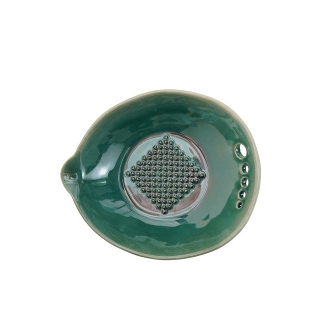 Stoneware Garlic + Ginger Grater Dishes with Herb Strippers