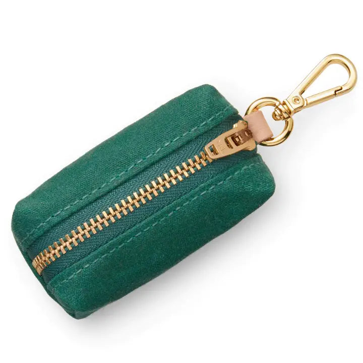 Evergreen Waxed Canvas Dog Poop Bag Dispenser