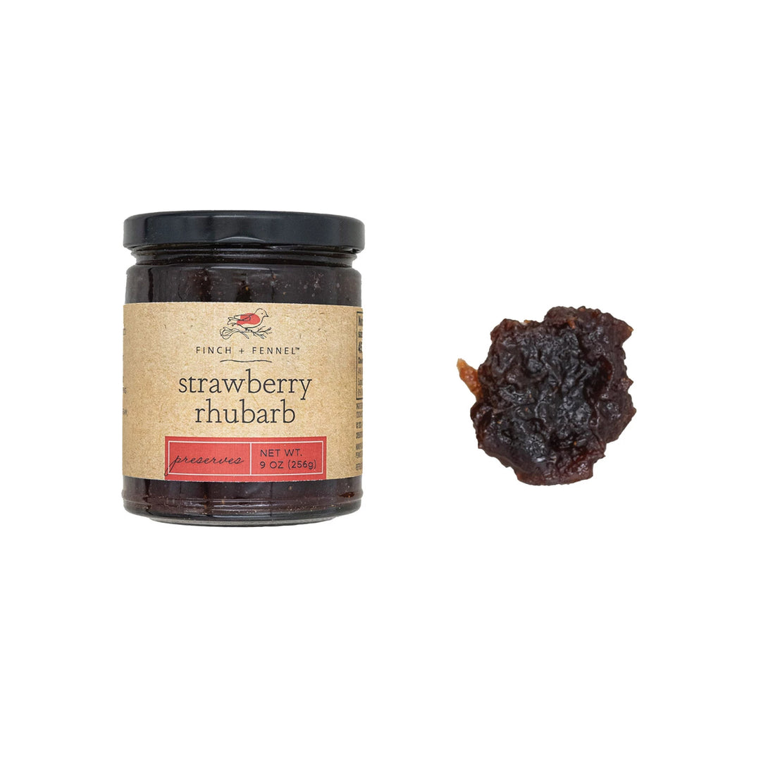 Finch + Fennel Strawberry Rhubarb Preserves, 9 oz