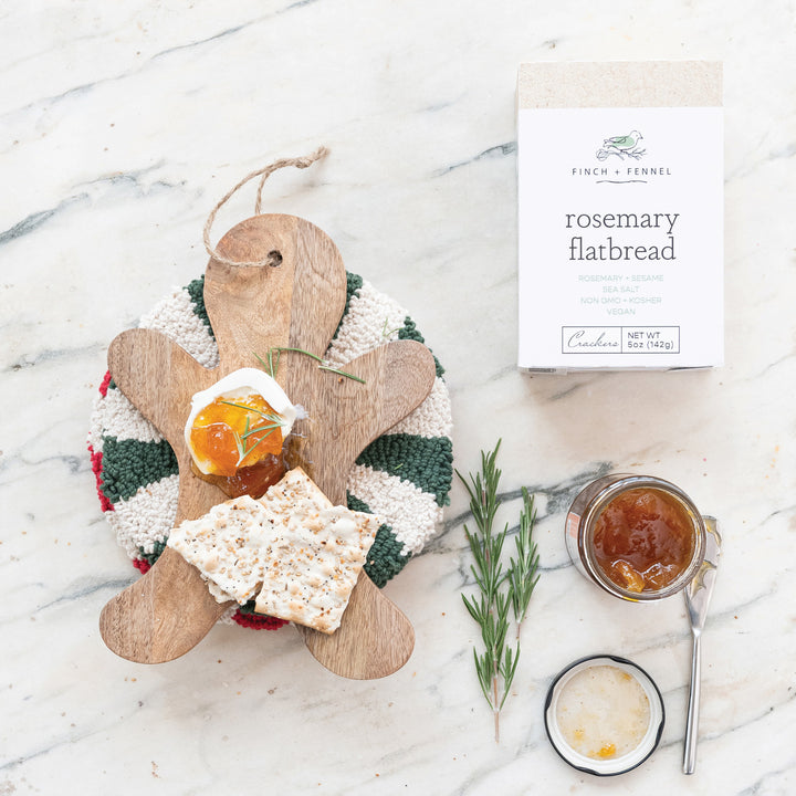Finch + Fennel Rosemary Flatbread Crackers – Artisan Mediterranean Snack (5 oz)