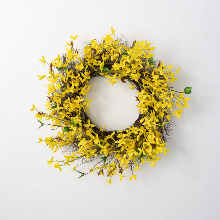 24" Forsythia + Twig Wreath