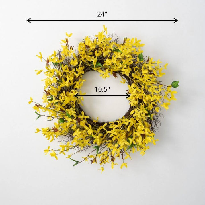 24" Forsythia + Twig Wreath