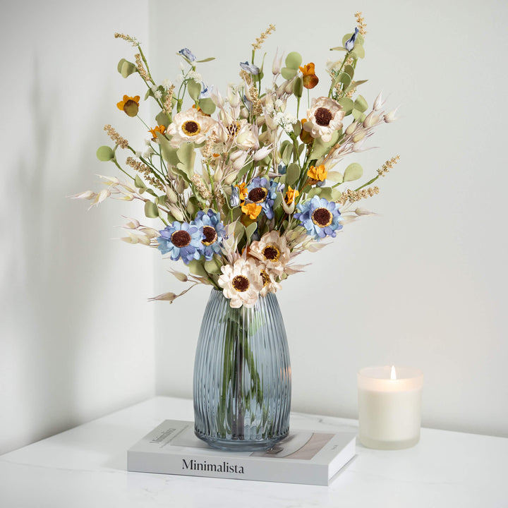 Ribbed Glass Vase