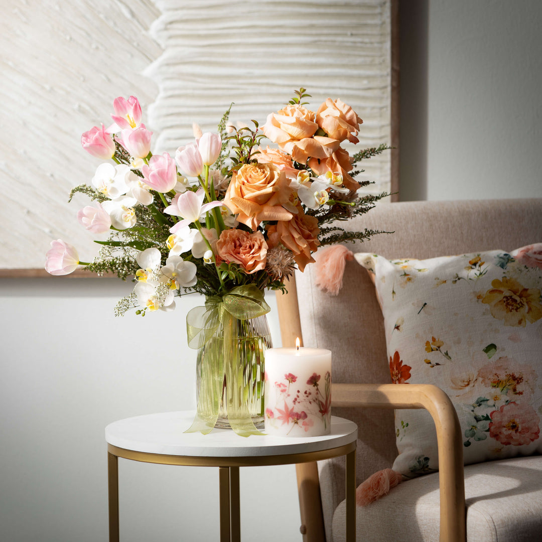 Ribbed Glass Vase