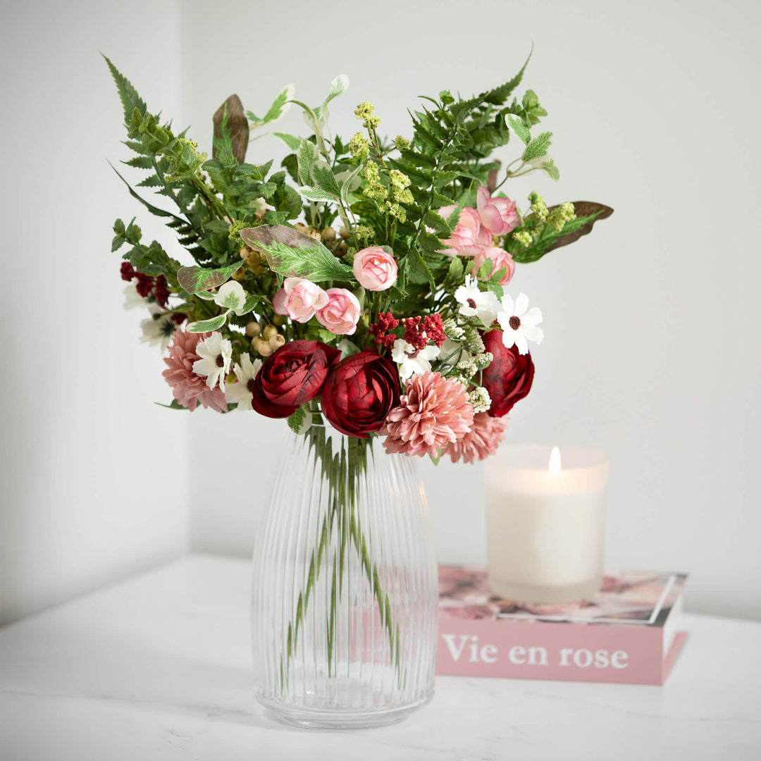 Ribbed Glass Vase