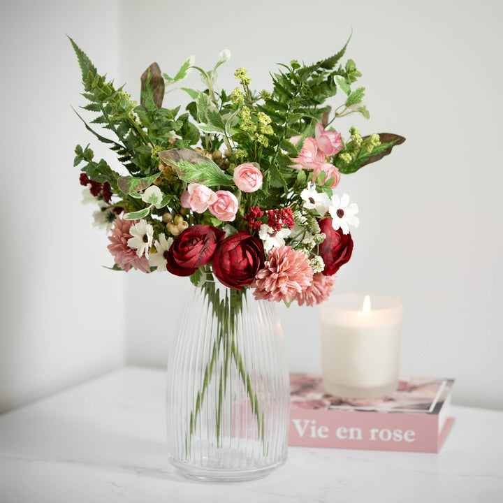 Ribbed Glass Vase