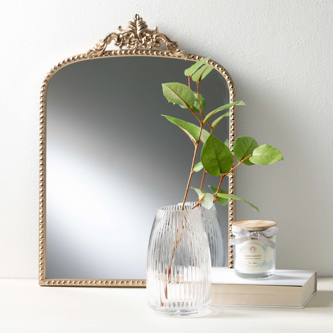 Ribbed Glass Vase
