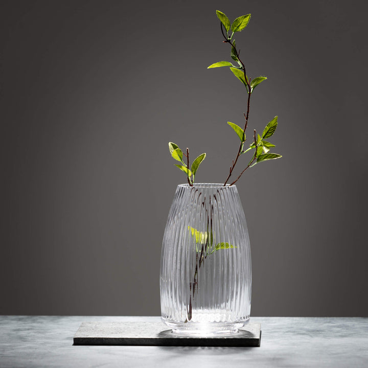 Ribbed Glass Vase