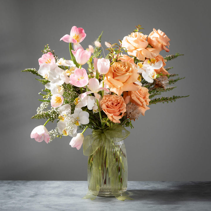 Ribbed Glass Vase