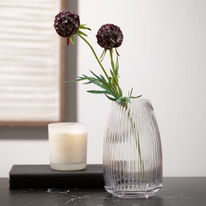 Ribbed Glass Vase