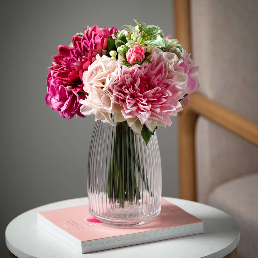 Ribbed Glass Vase