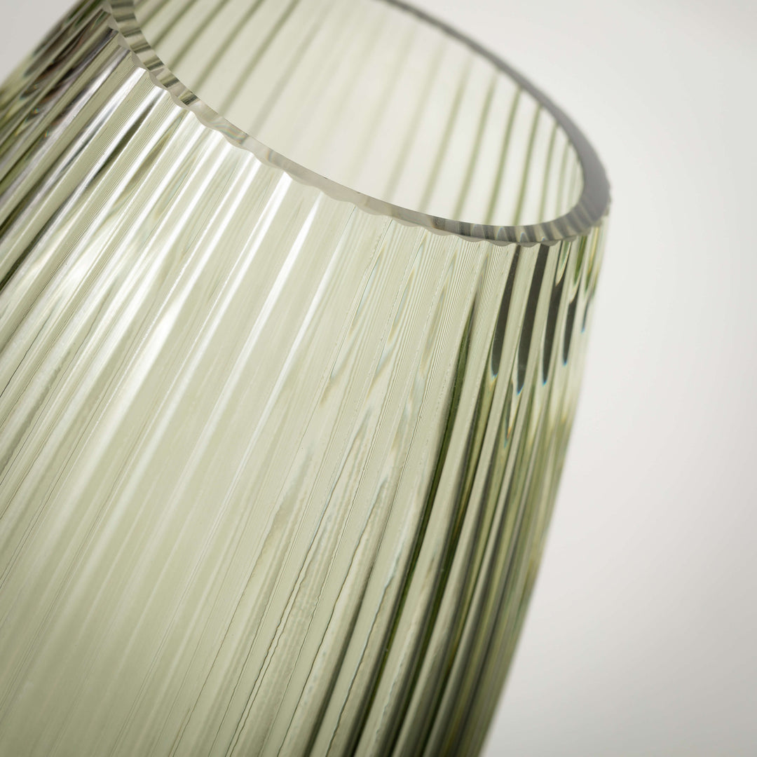 Ribbed Glass Vase