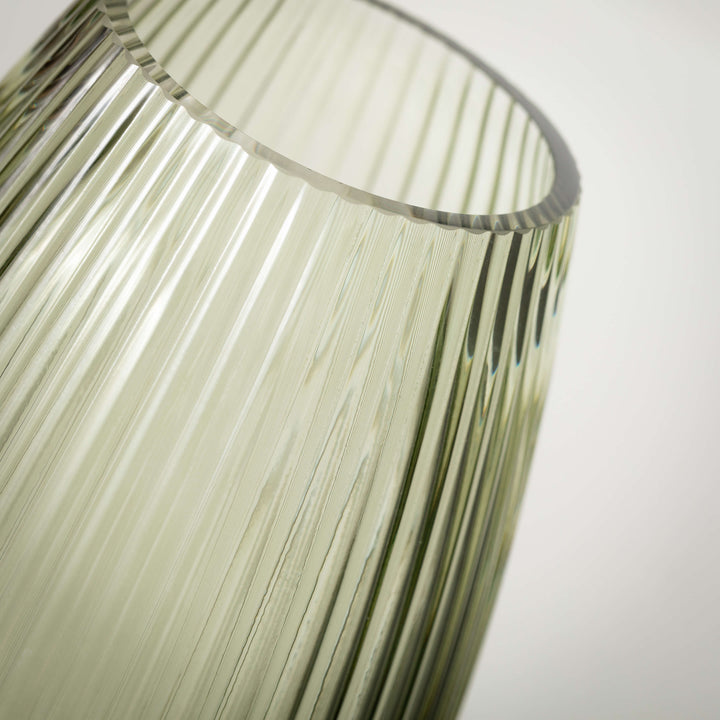 Ribbed Glass Vase