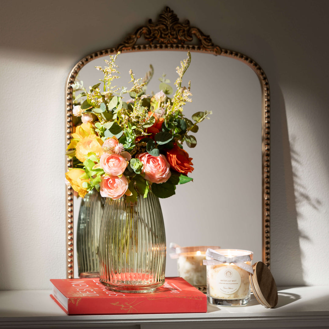 Ribbed Glass Vase