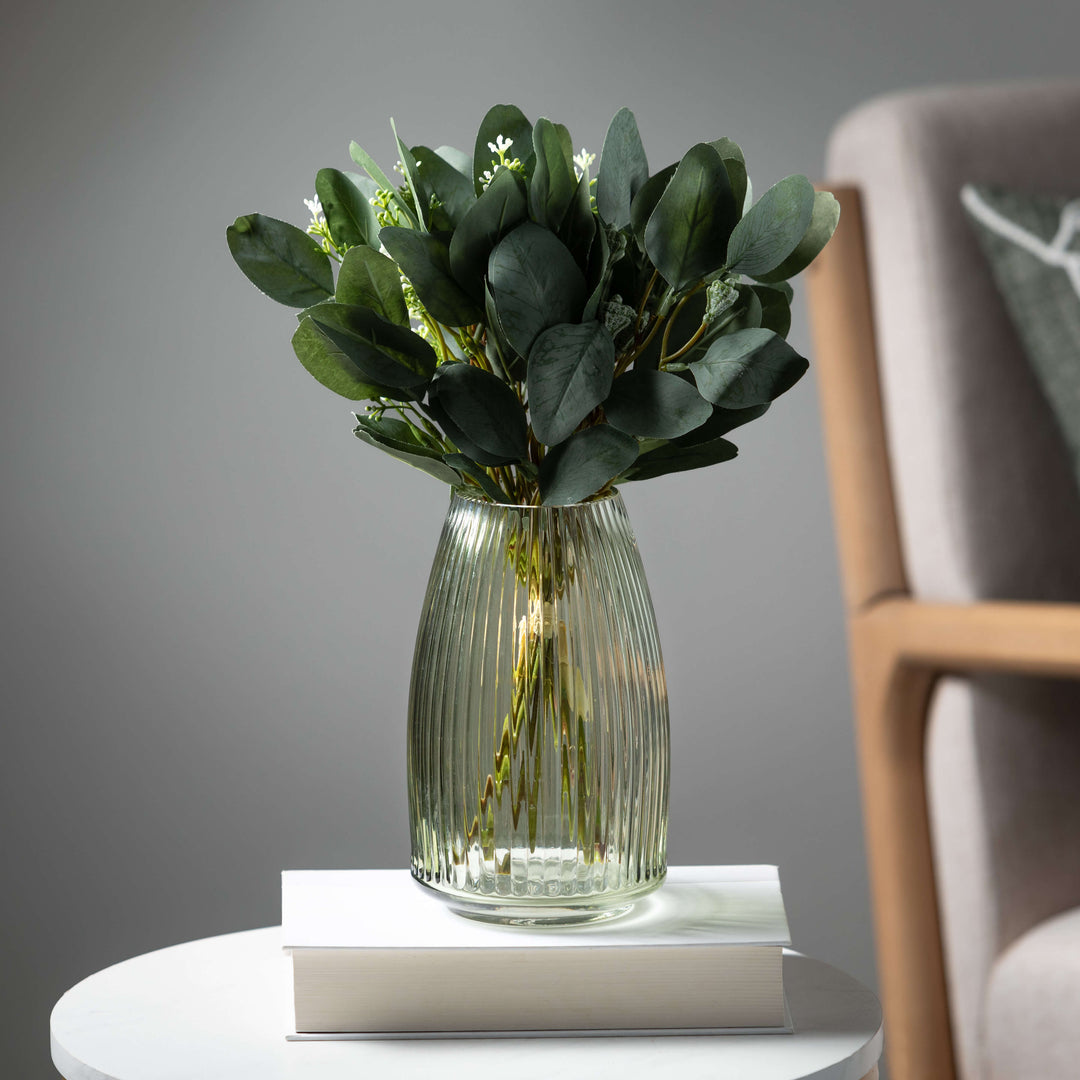 Ribbed Glass Vase