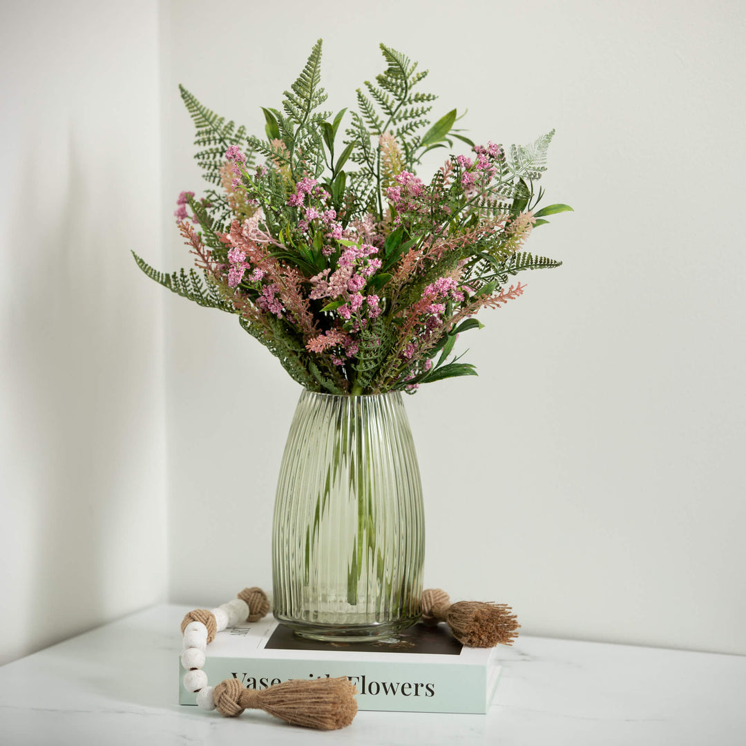 Ribbed Glass Vase