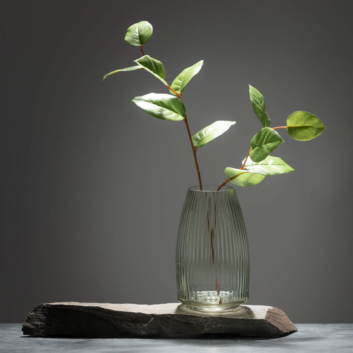 Ribbed Glass Vase