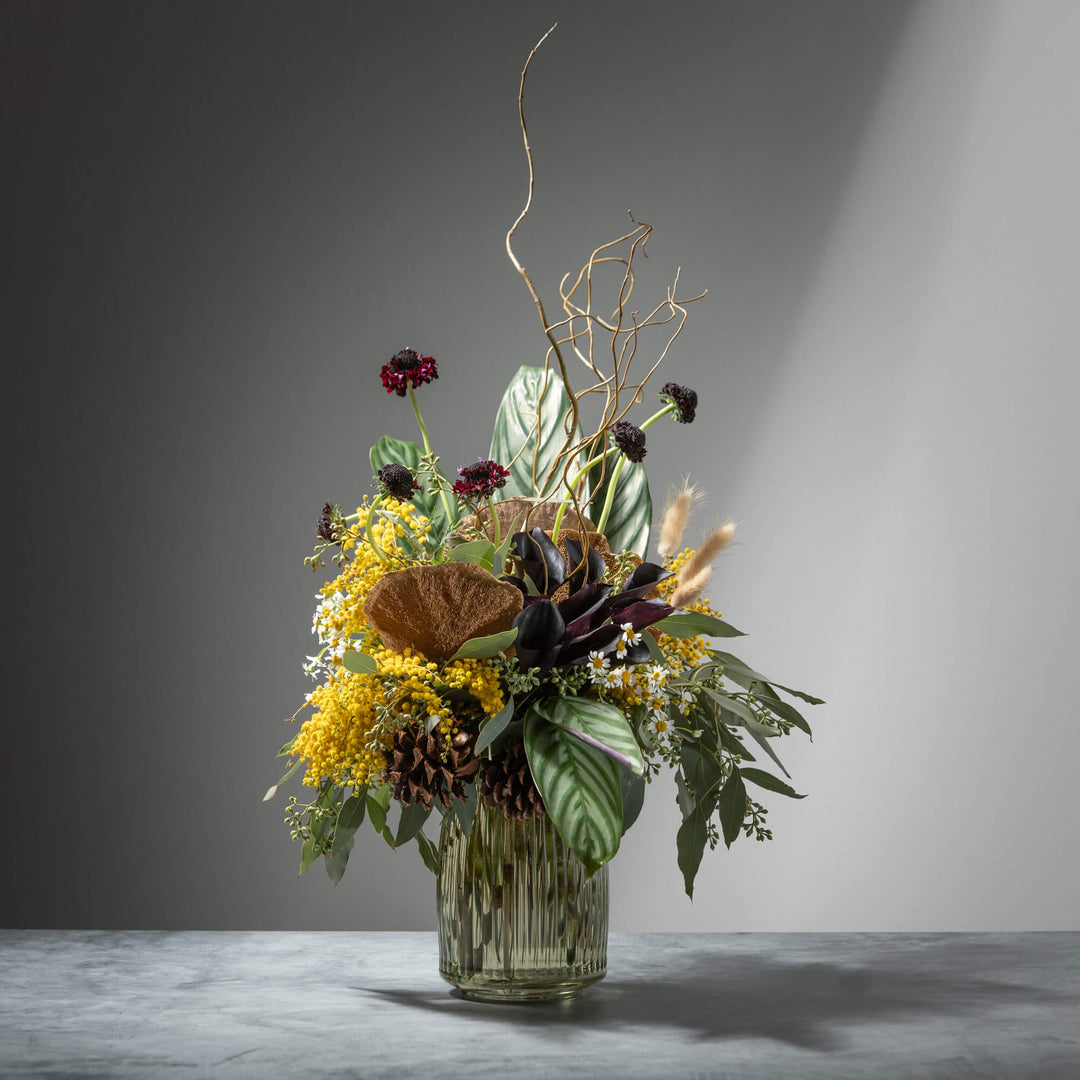 Ribbed Glass Vase