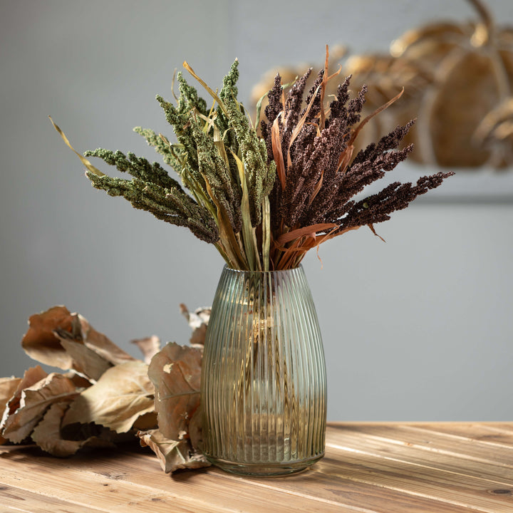 Ribbed Glass Vase