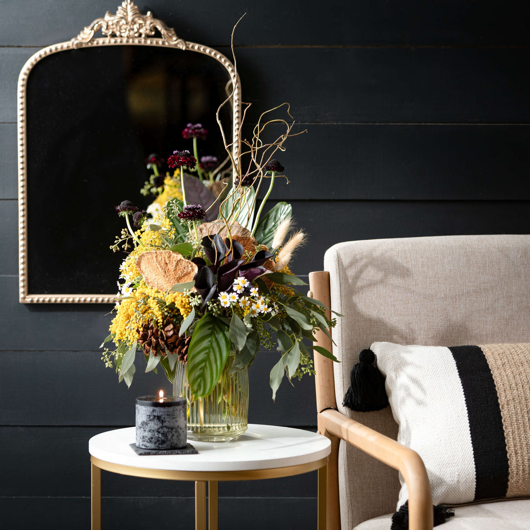 Ribbed Glass Vase