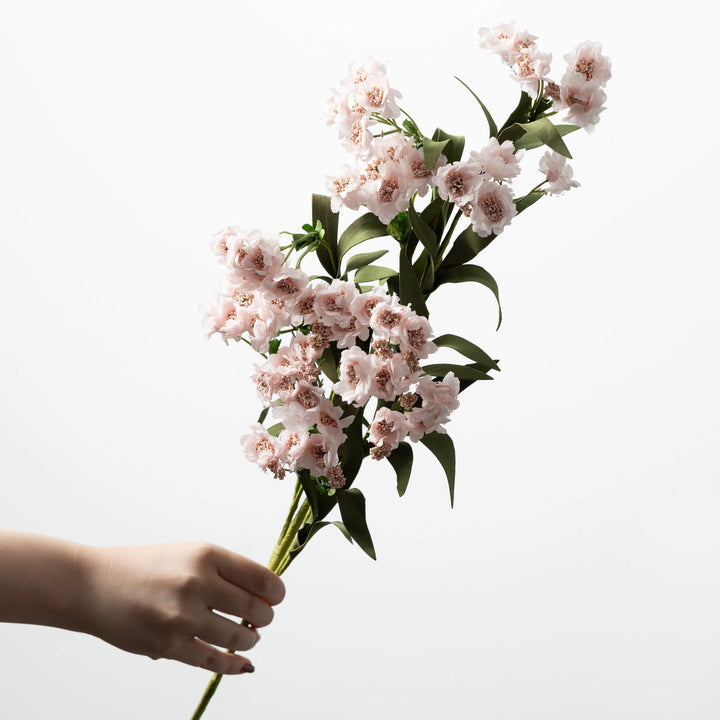 Peach Cherry Blossom Stem, 28"
