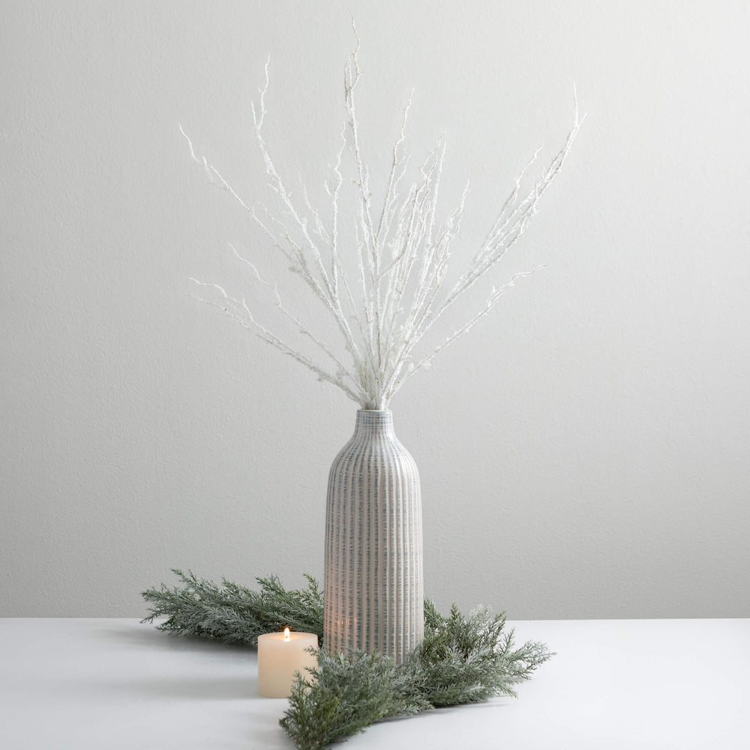 Frosted Blue Cedar Garland, 4&