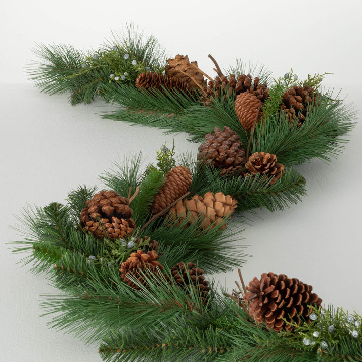 Lush Pine Pinecone Garland, 6&