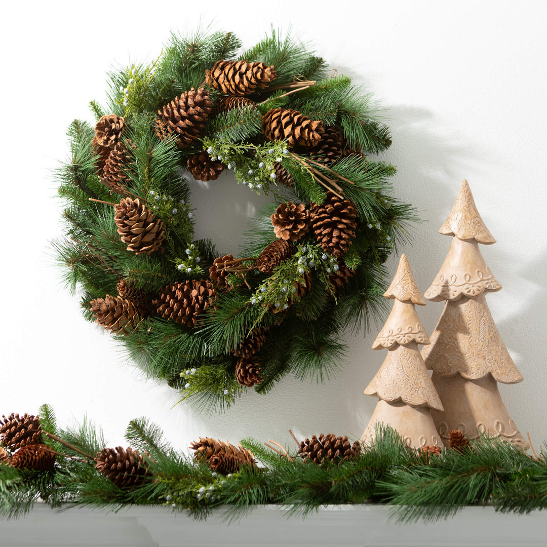 Lush Pine Pinecone Garland, 6&